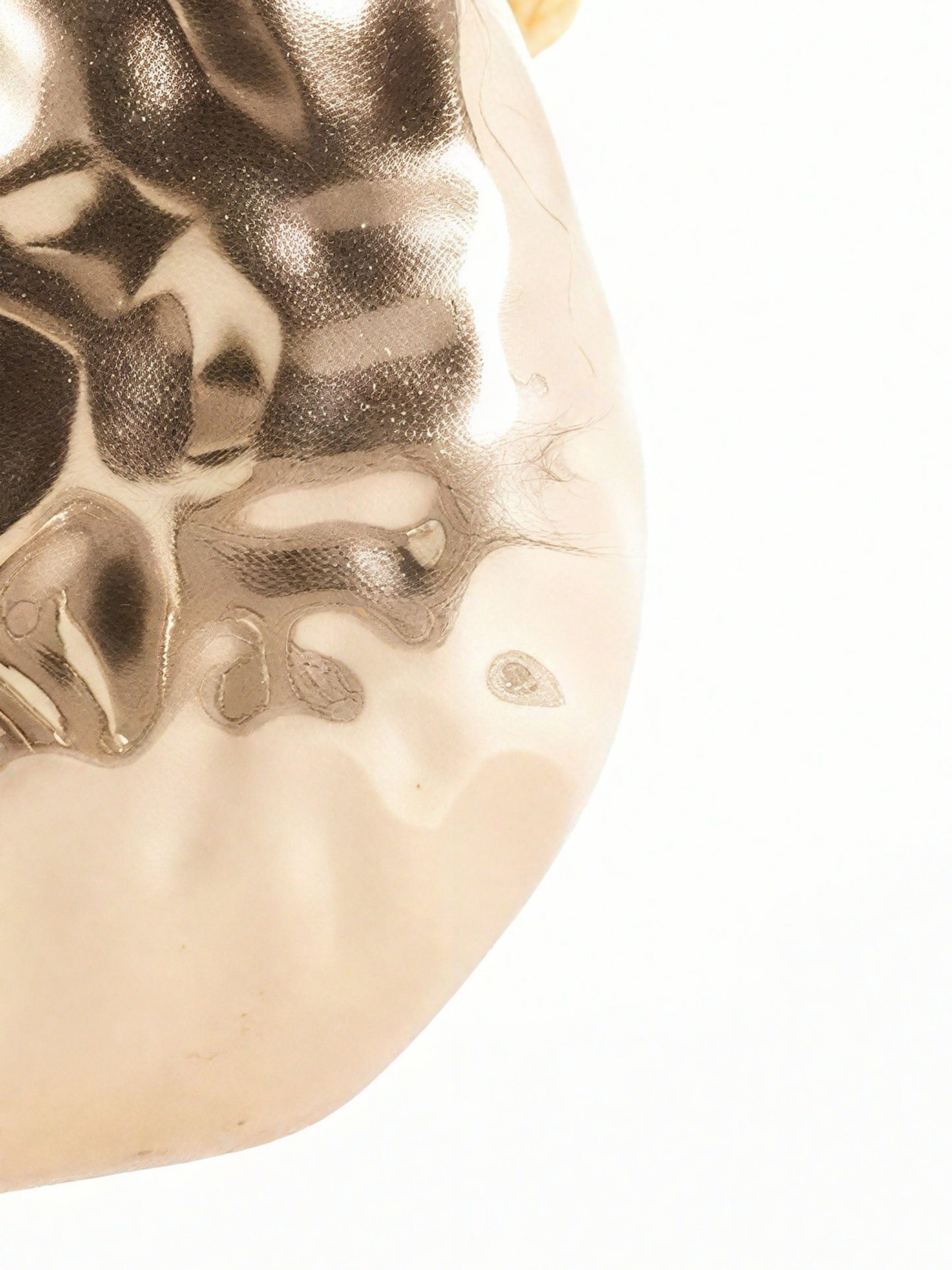 Hammered Top Handle Clutch Bag in Gold