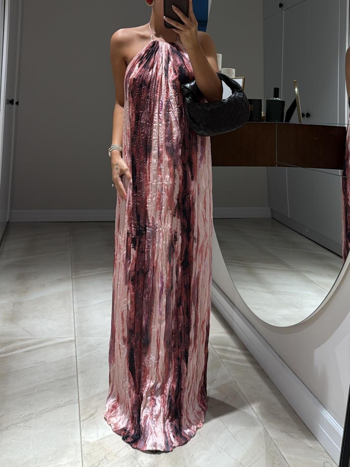 Elegant Halter - Neck Maxi Dress