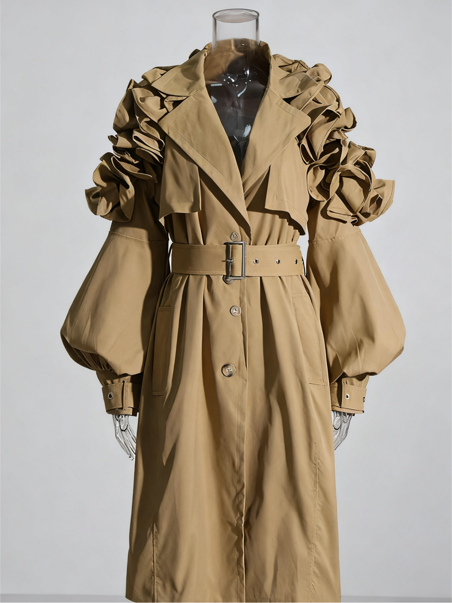 Three-Dimensional Ruffled Jacket