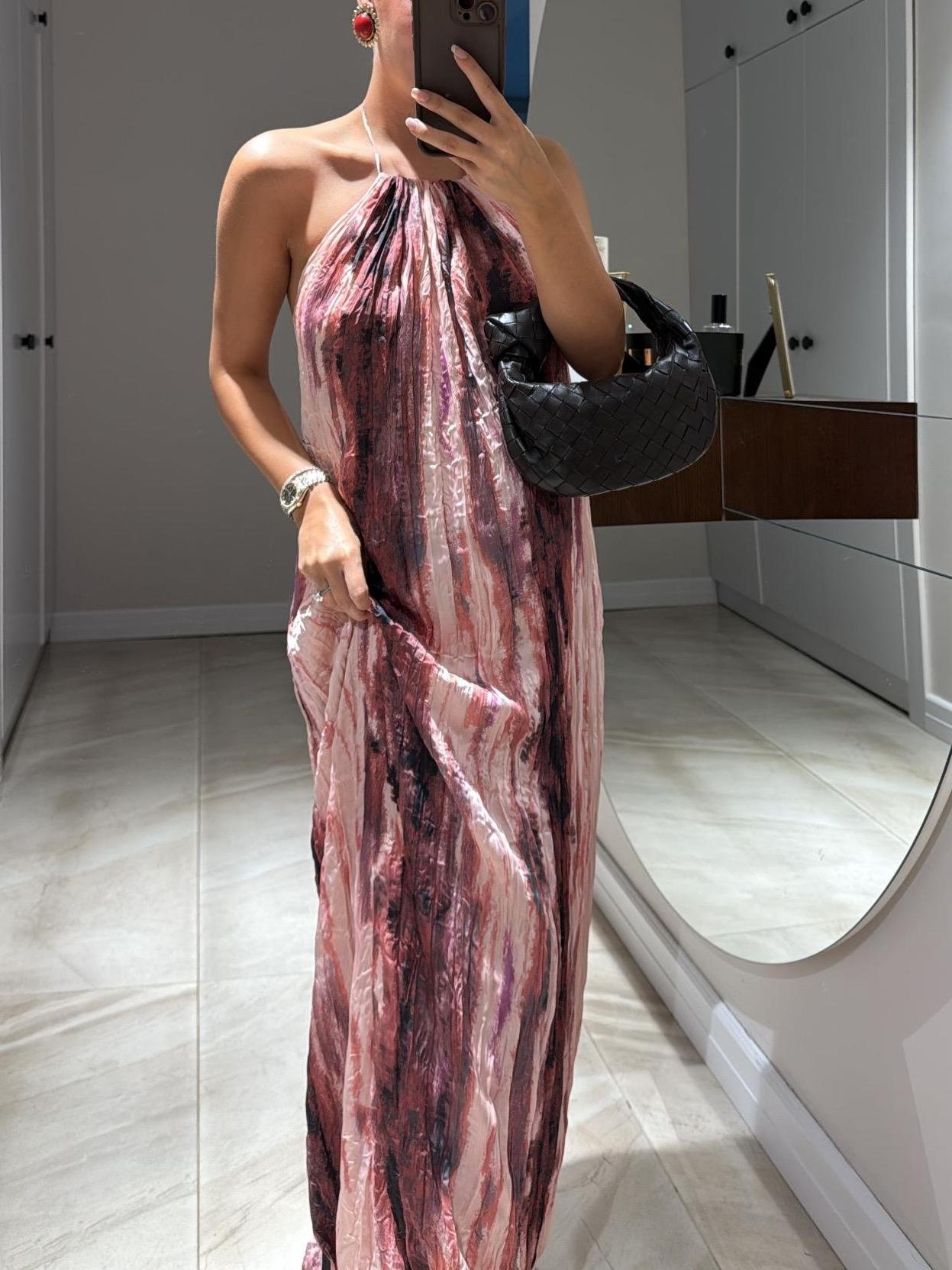 Elegant Halter - Neck Maxi Dress