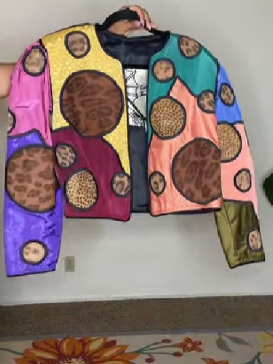 Vintage Contrast Short Coat