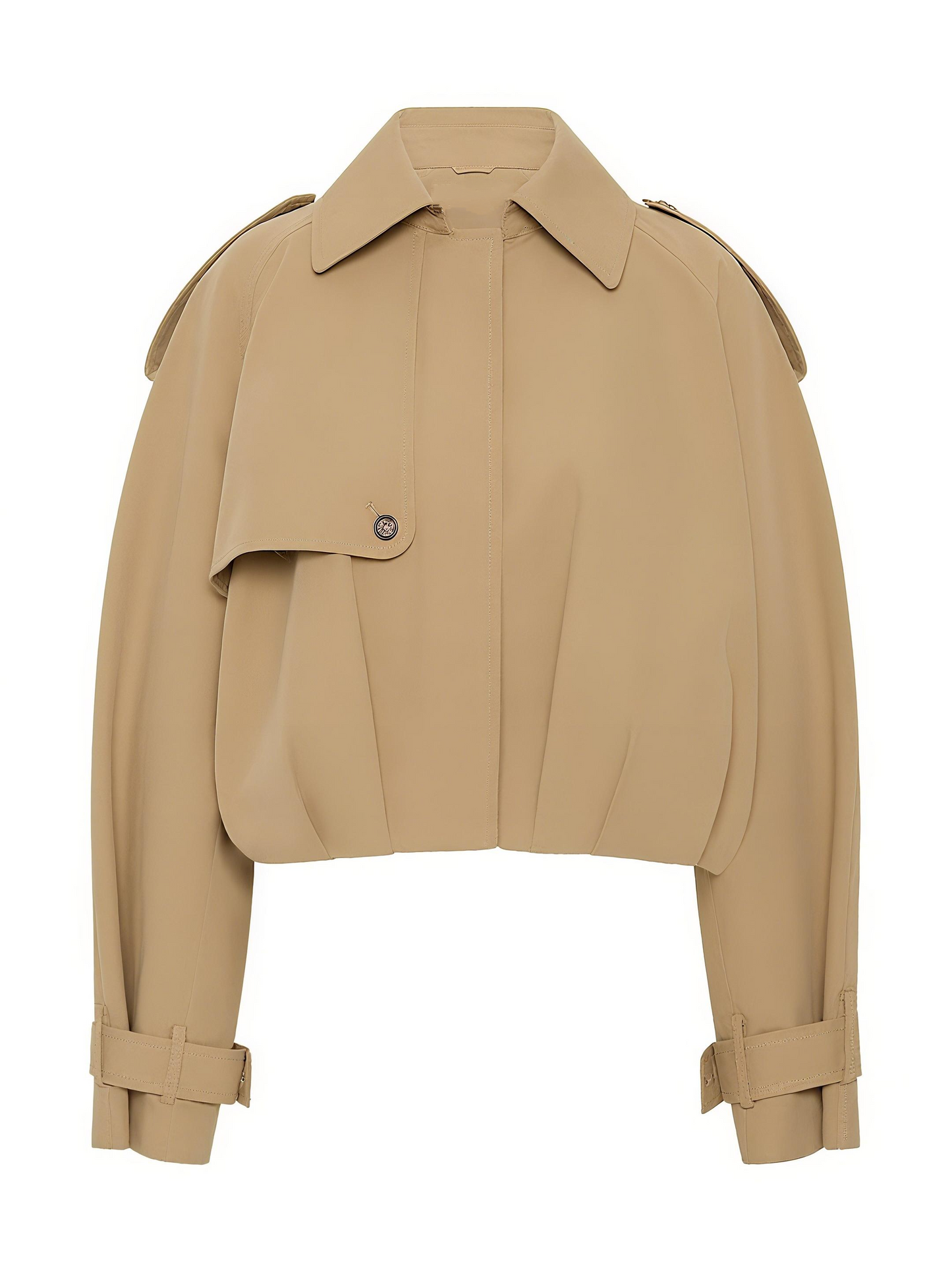 Stylish Khaki Cropped Jacket