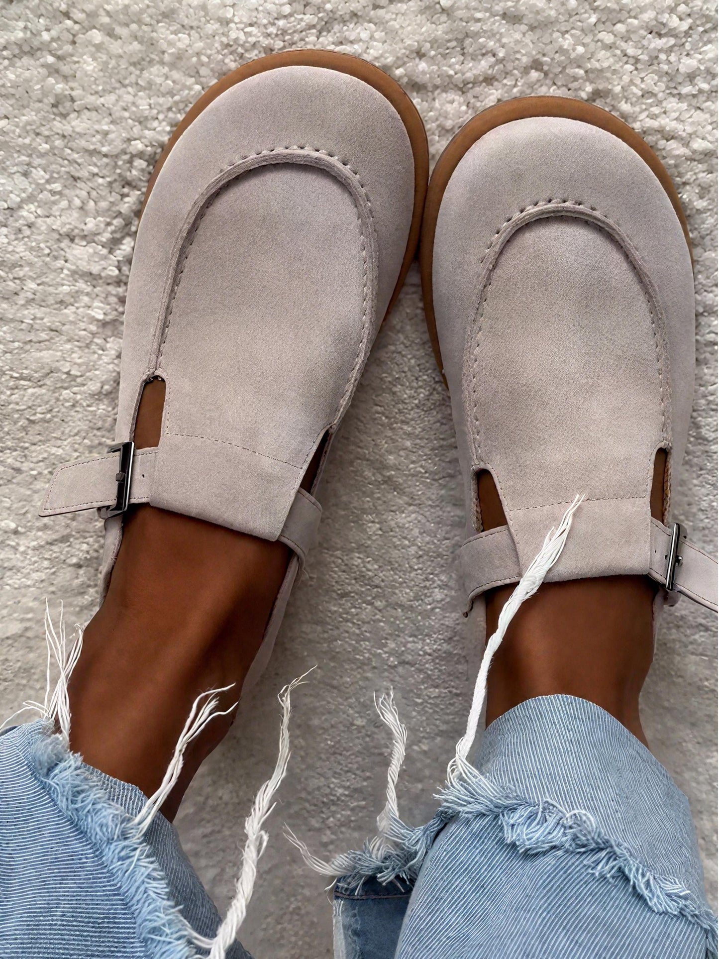 Stylish  Single - Strap Flats