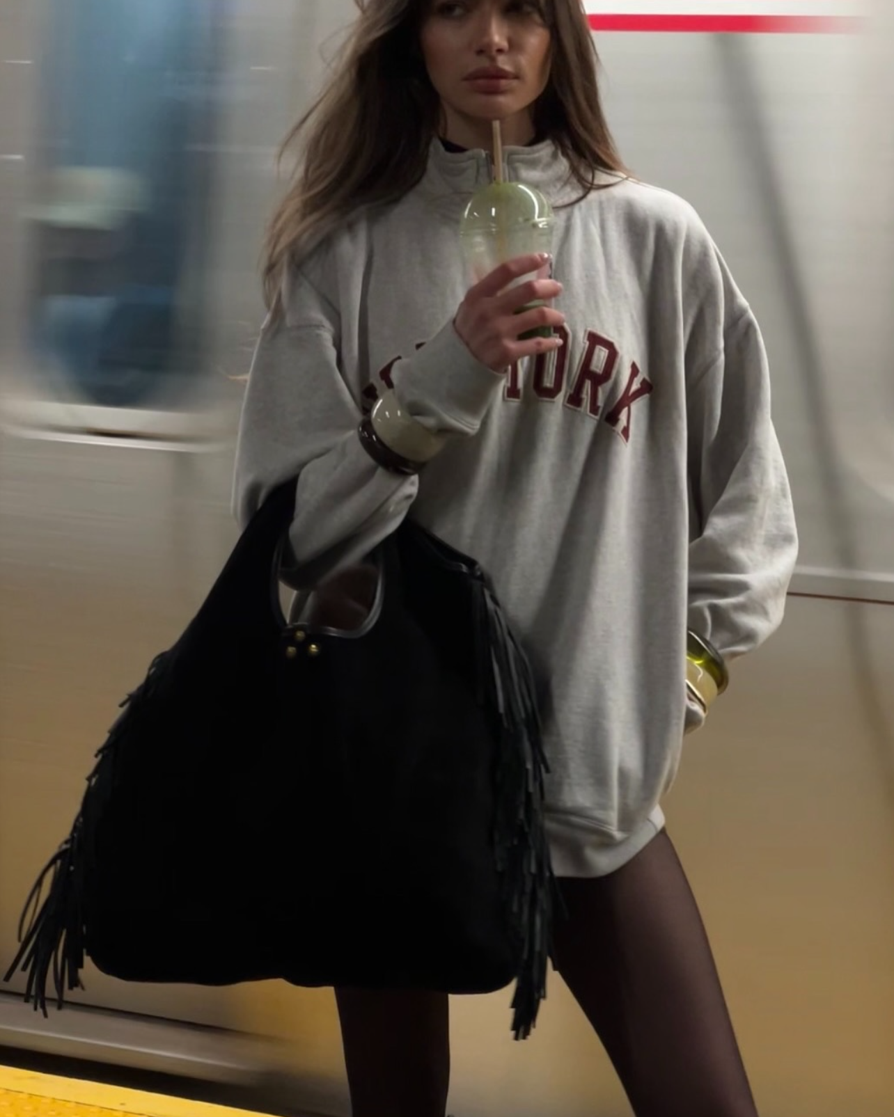 Light Gray Oversized Sweatshirt