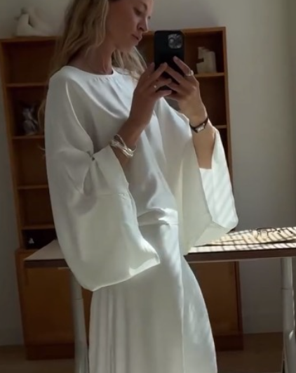 "Summer Breeze" Oversized White Boho Top