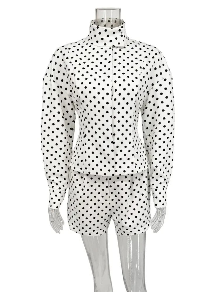 Chic Polka - Dot Two Piece Set