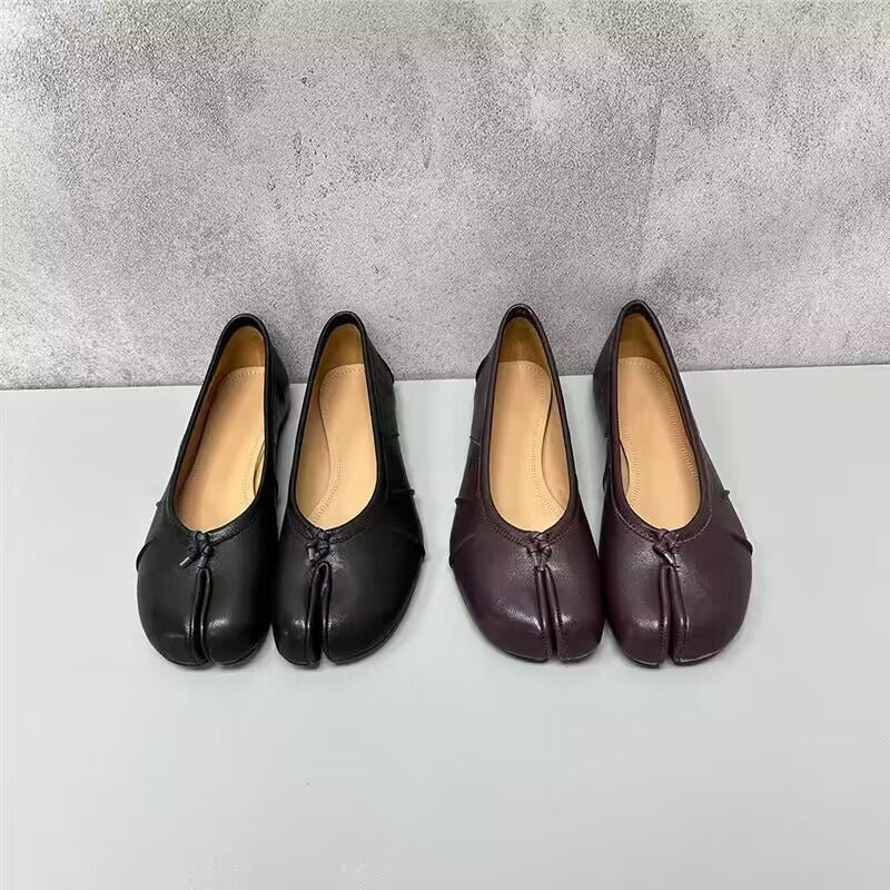 Pleated Flat Ballet Shoes Shallow-on Slip-on Shoes