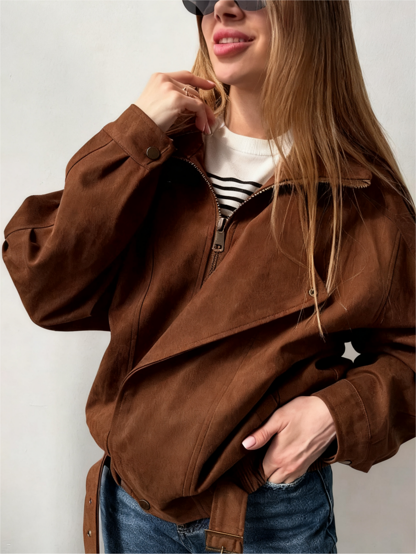 Maillard Vintage Fashion Casual Loose Jacket Coat