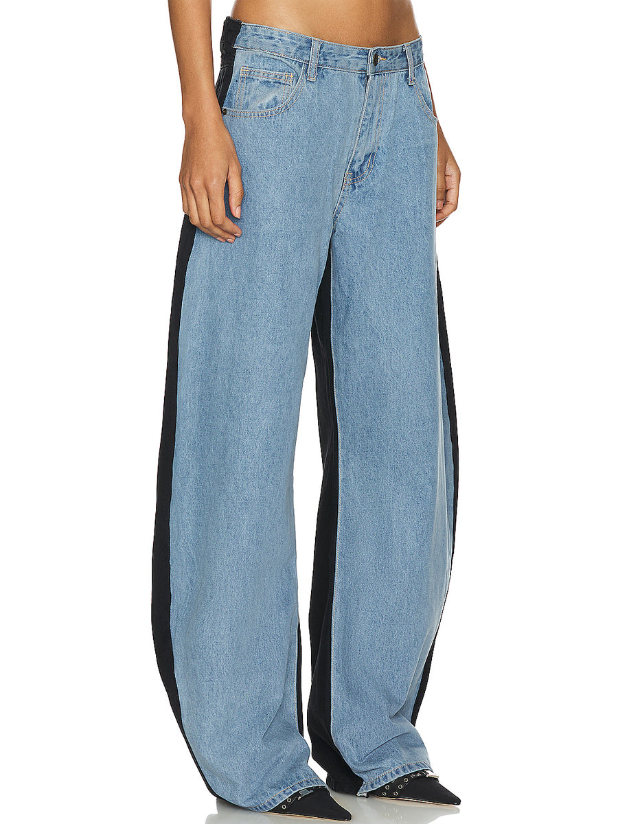 Two-toned Front And Back Detailing Jeans