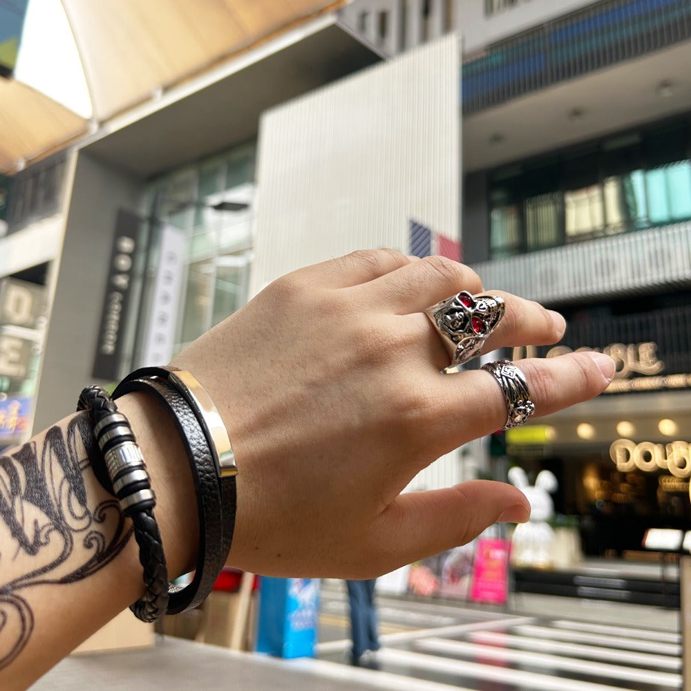 Dark Gothic Skull Ring
