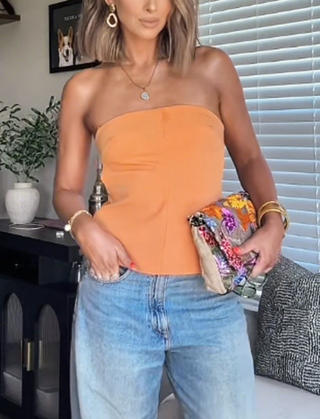 Trendy Sleeveless Tube Top