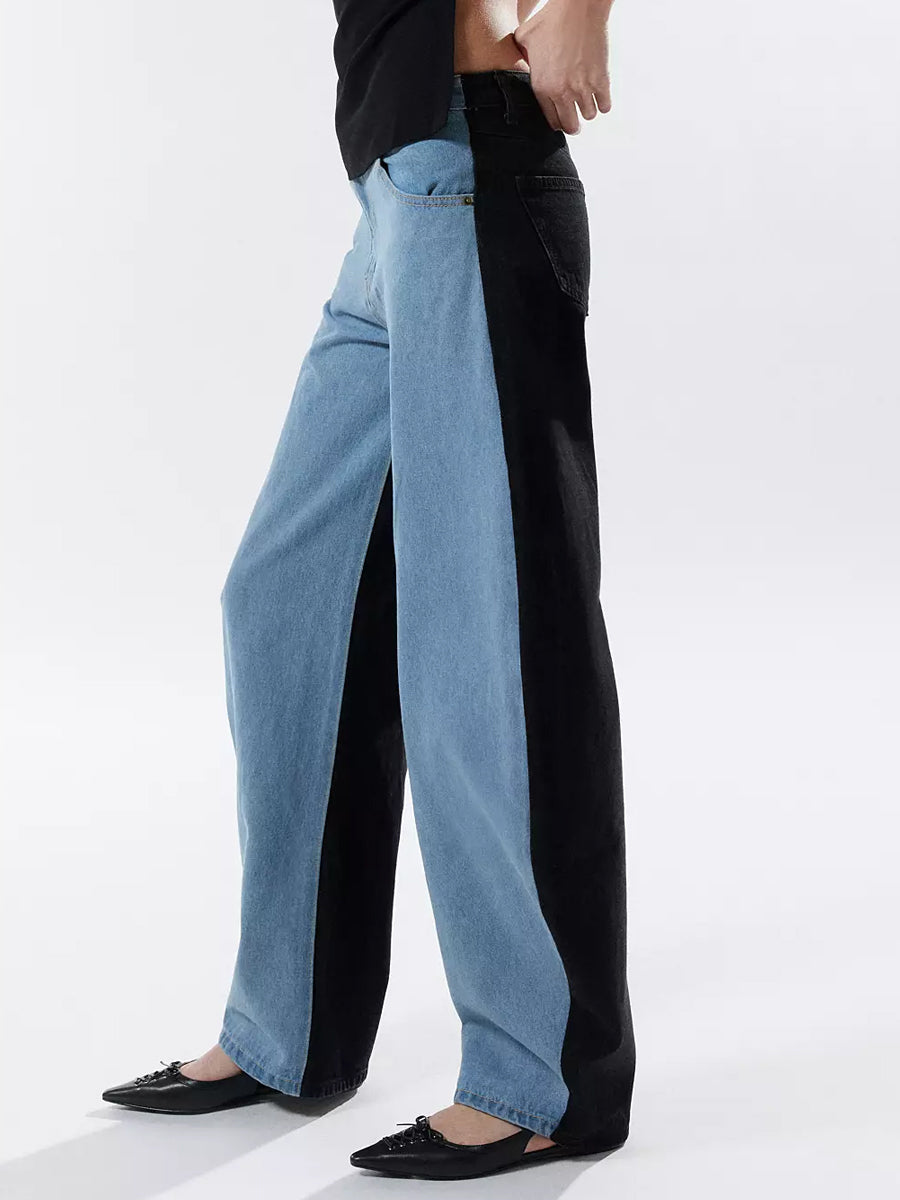 Two-toned Front And Back Detailing Jeans