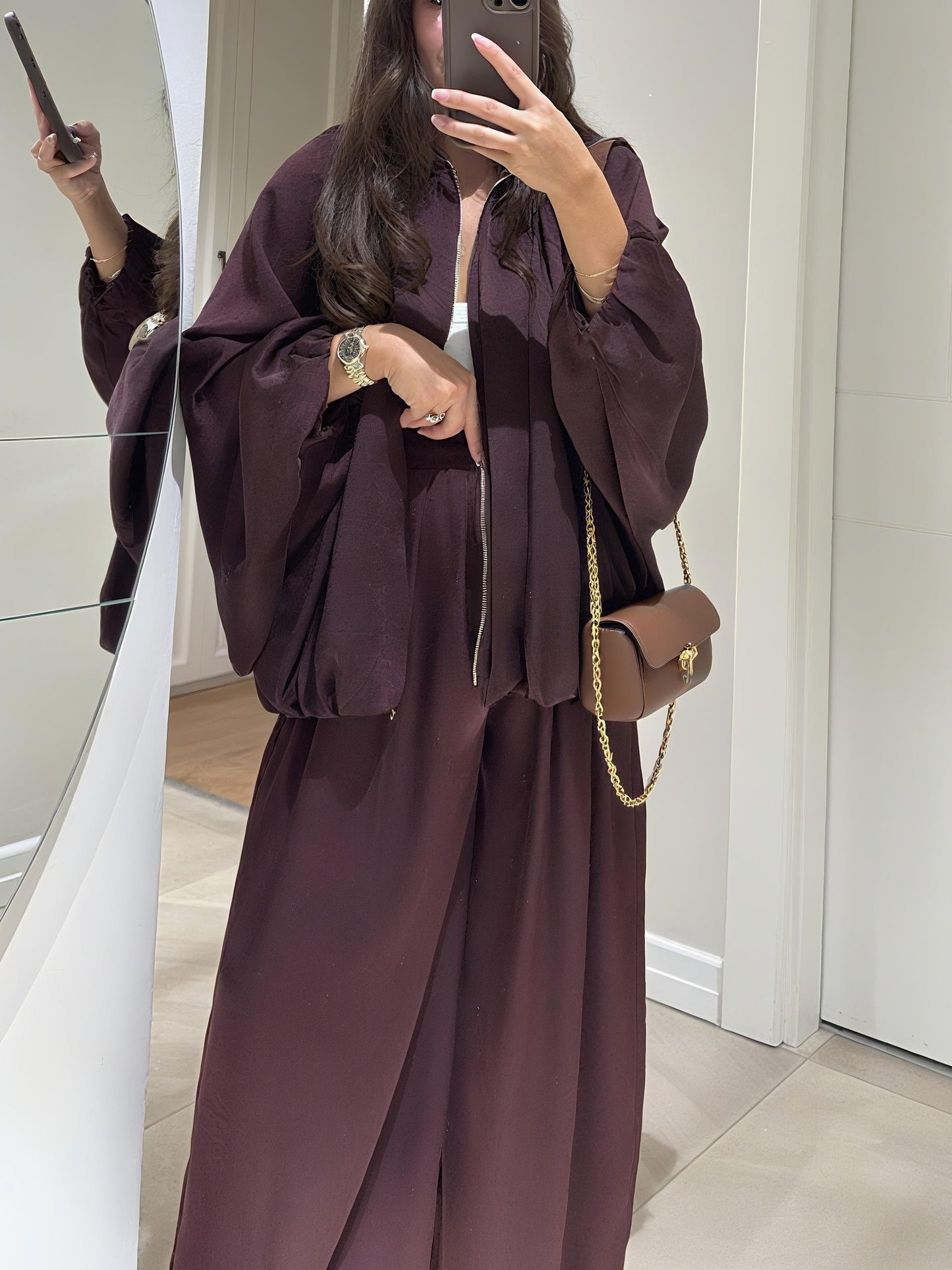 Front Zippered Bomber Satin Jacket