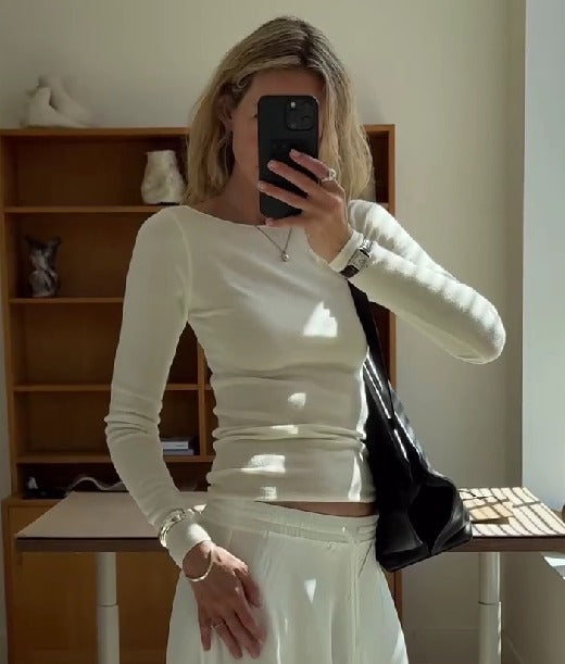 Classic White Long-Sleeve Base Top