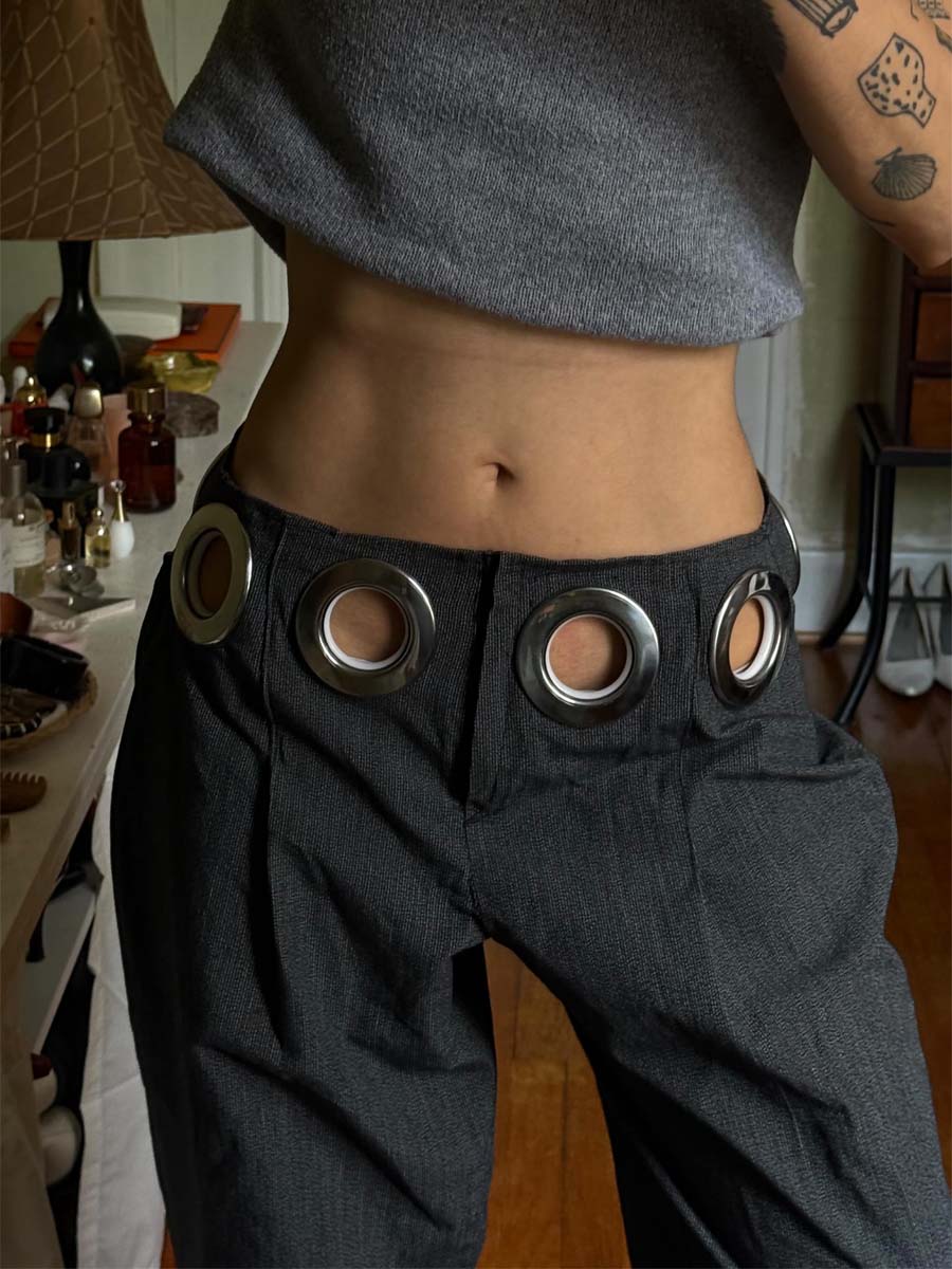 Cutout Waist Pants