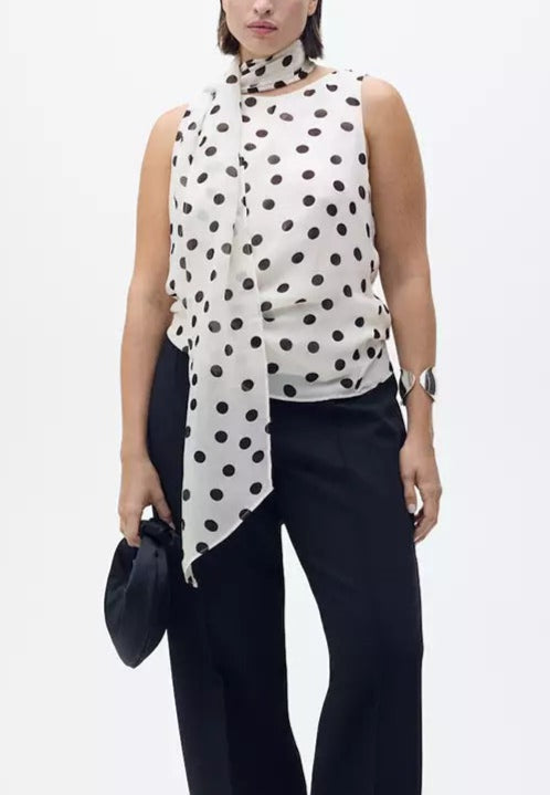 Polka - Dot Chiffon Camisole