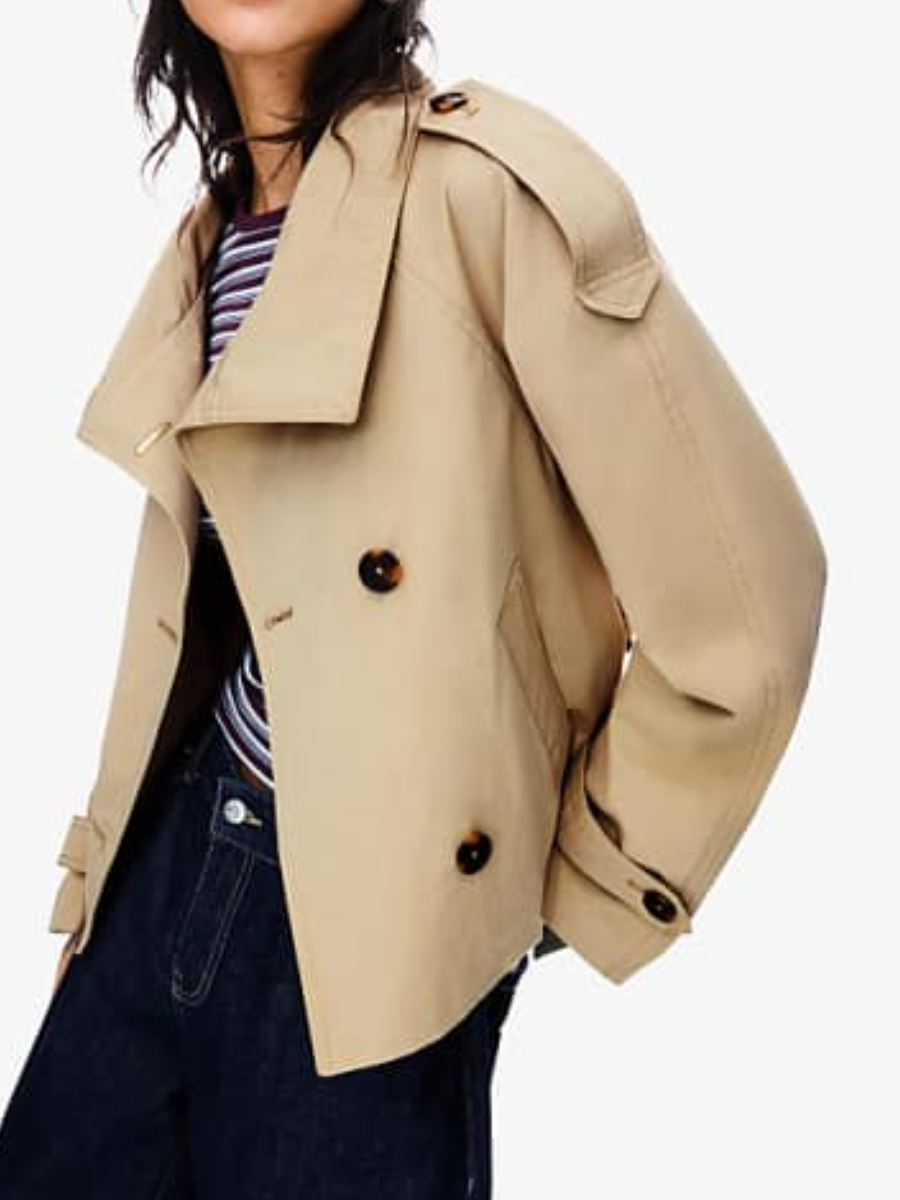 Double-breasted Turtleneck Fashion Jacket