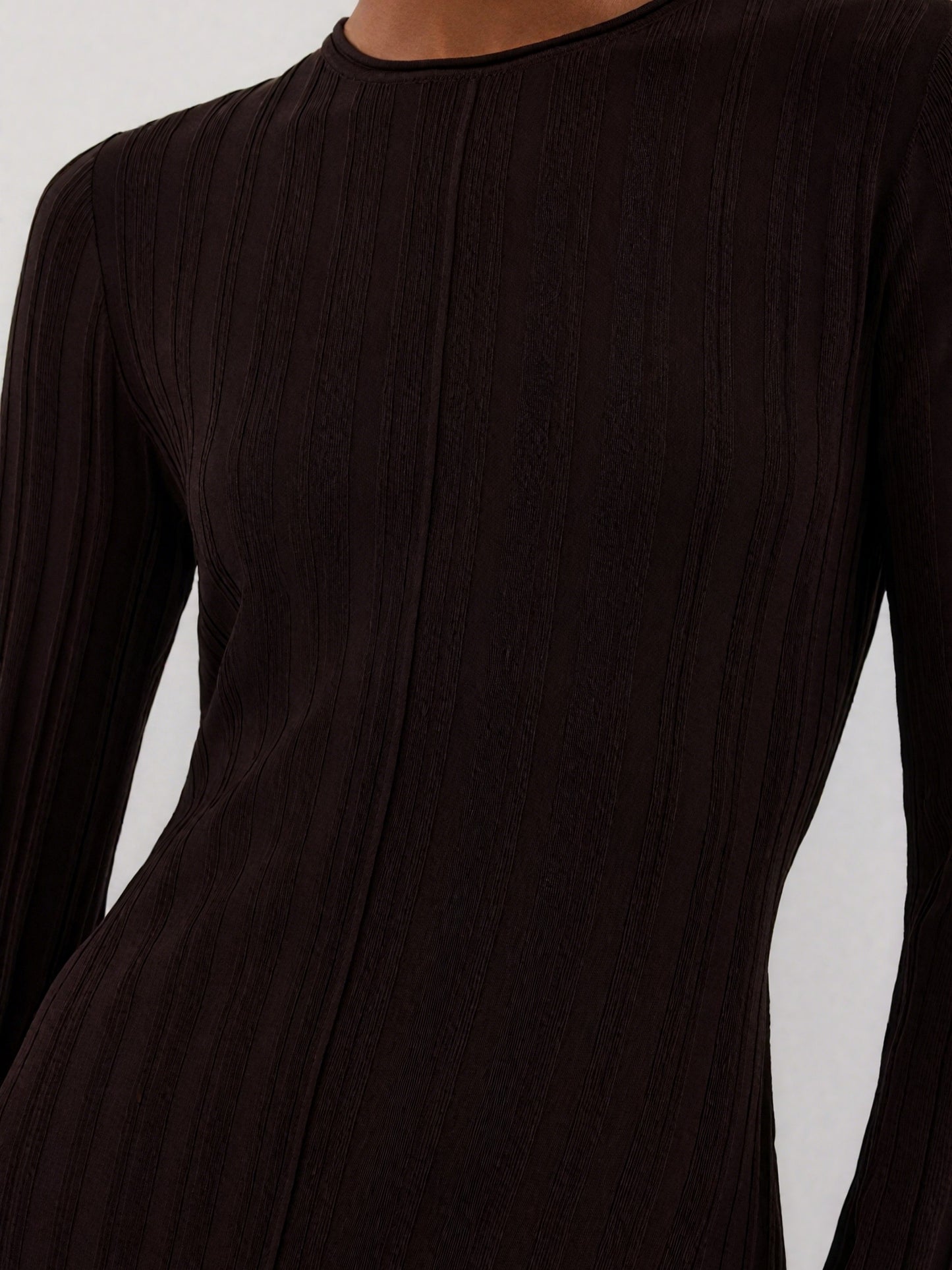 Elegant Stone Sleeved Knit Maxi Dress