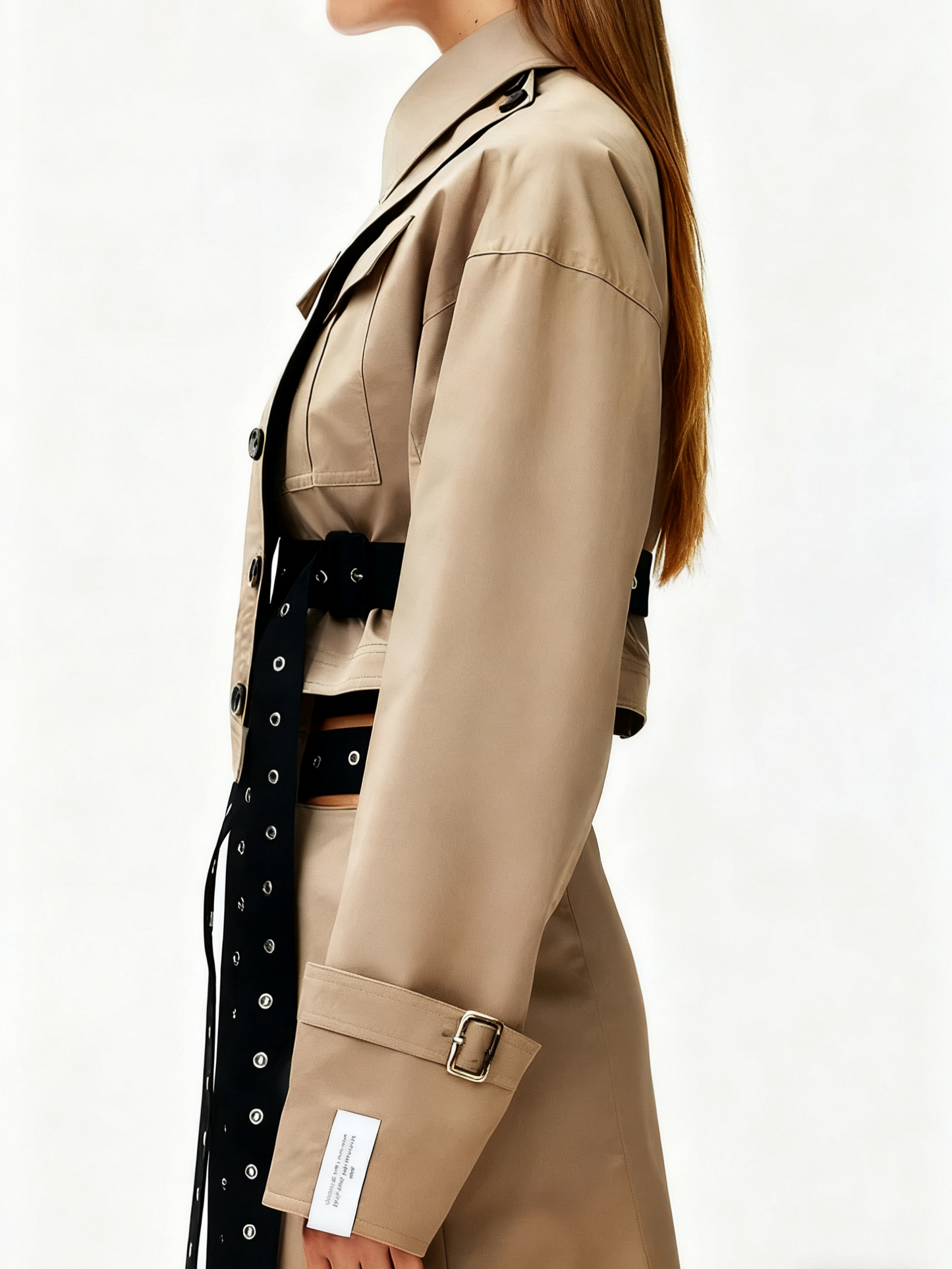 Contrast Button-Waist Coat