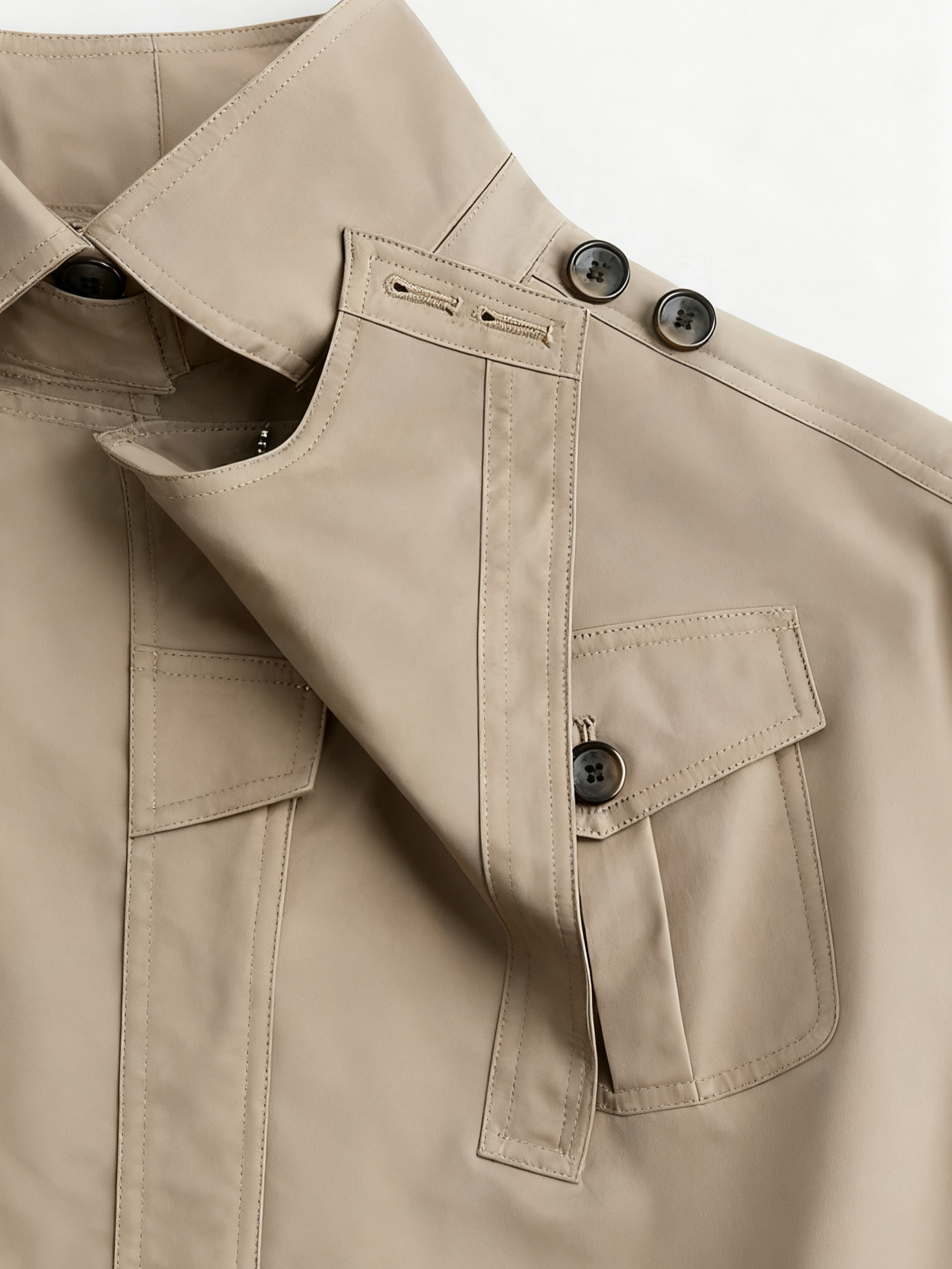 Contrast Button-Waist Coat