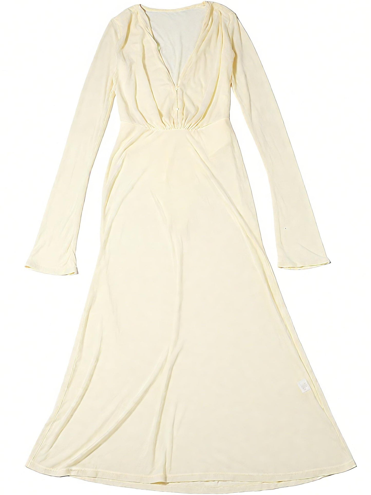 Elegant Knit Long - Sleeve Maxi Dress