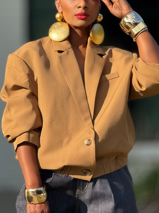 Stylish Camel Blazer