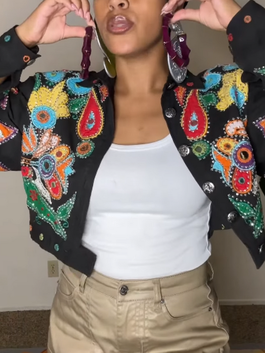 Embroidered Vintage Coat