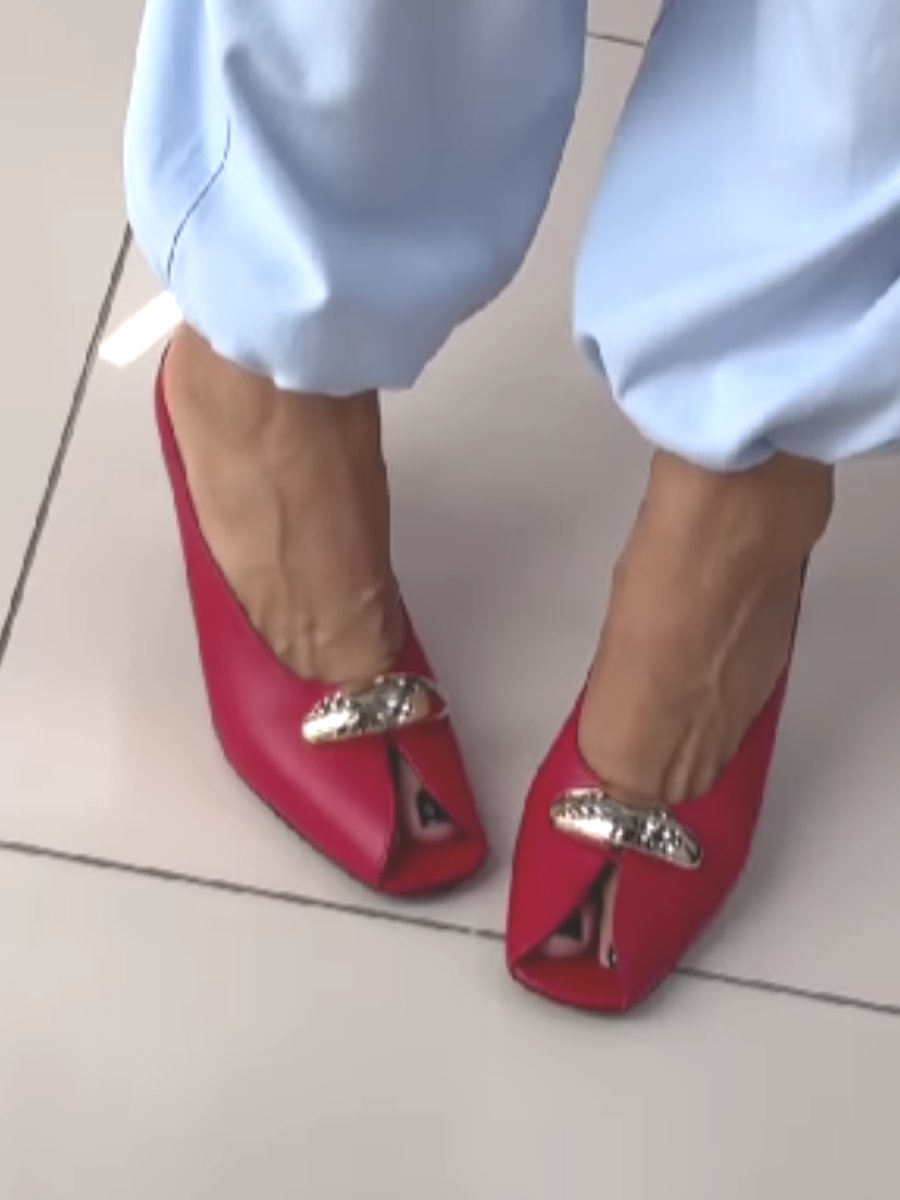 Metal Buckle Fishtoe Sandals