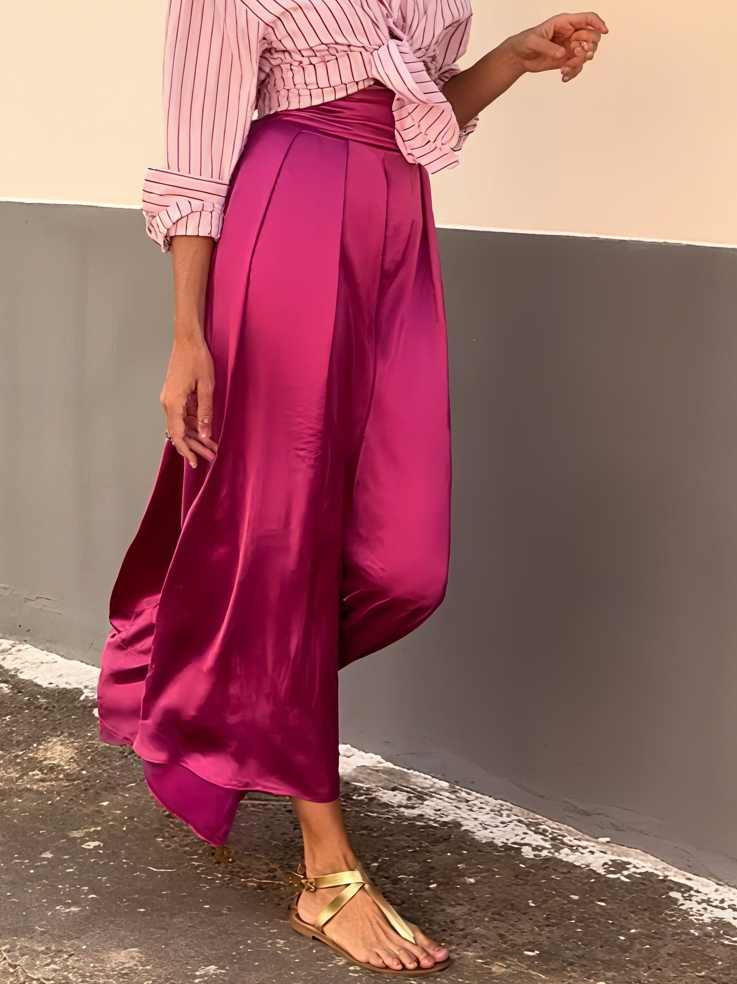 Elegant Pleated Maxi Skirt