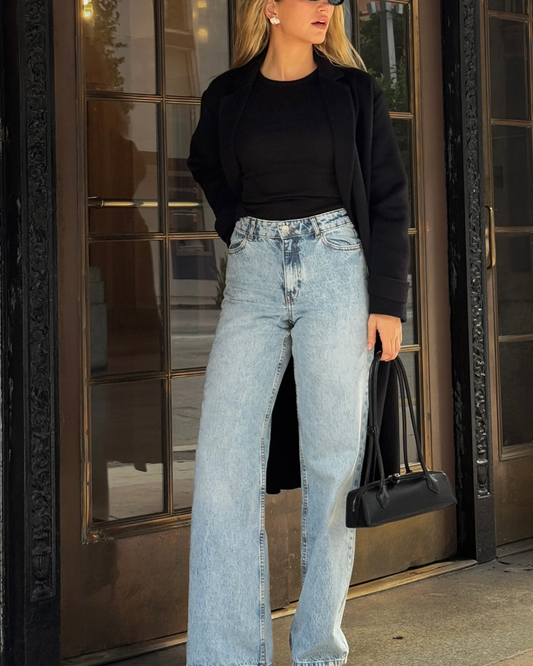 Elegant Black Oversized Cardigan