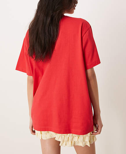Vibrant Red 'Bora Bora Beach' Graphic T - shirt