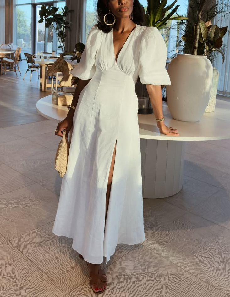 Graceful White Maxi Dress