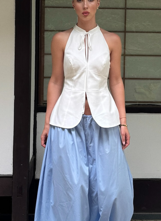 Elegant Sleeveless White Blouse