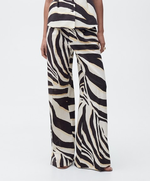 Chic Zebra - Print Wide - Leg Pants