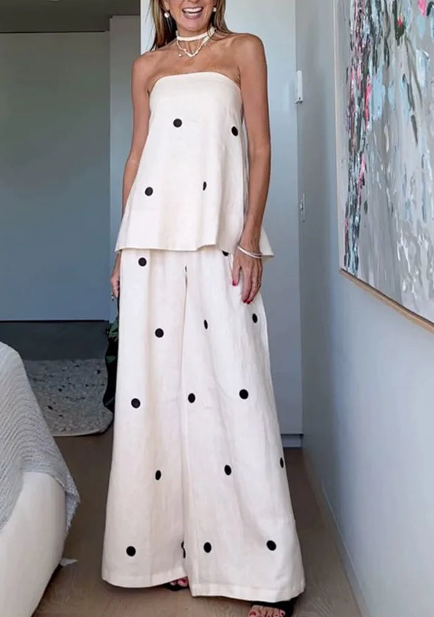 Chic Polka - dot Two Pieces Set