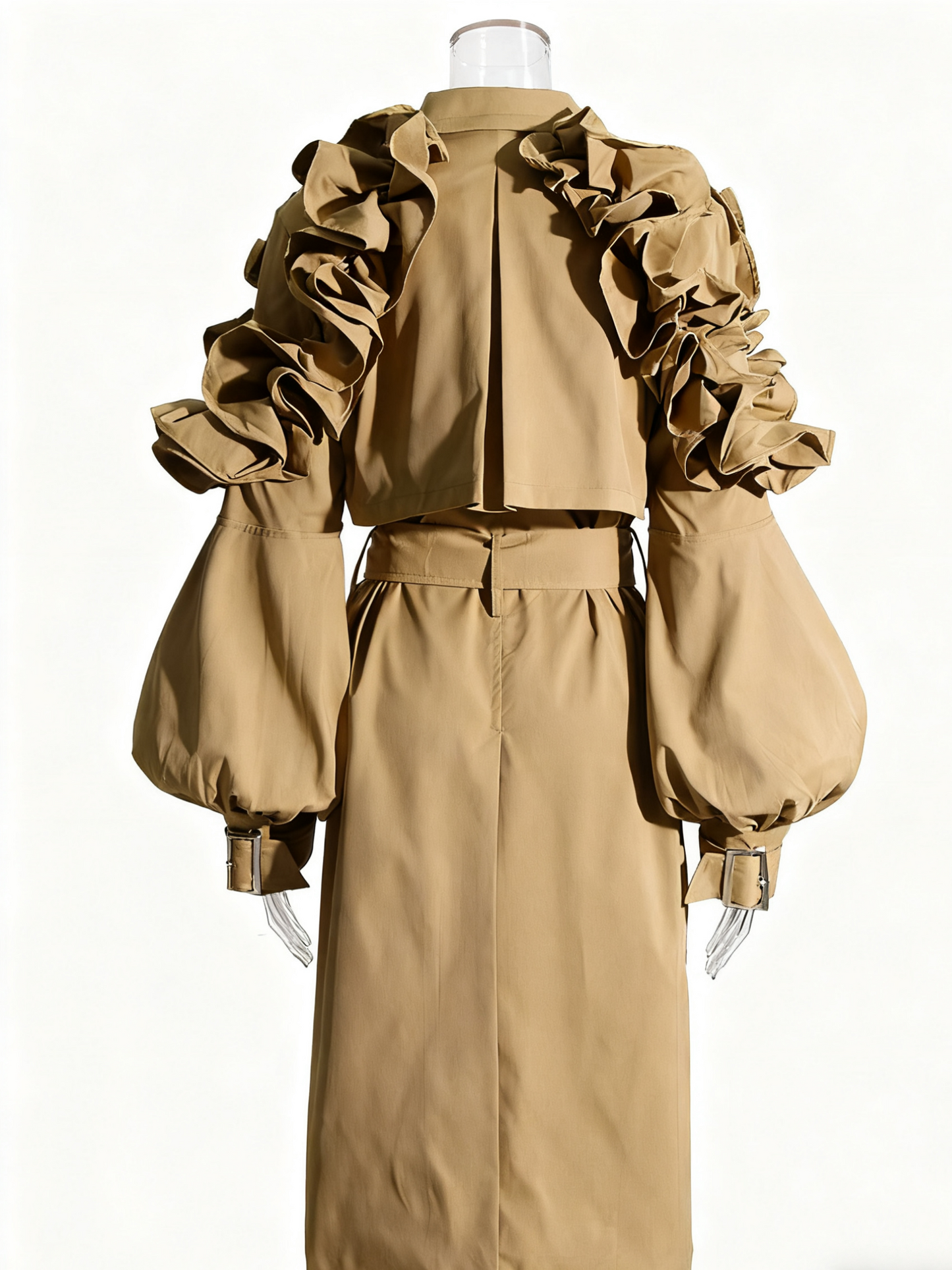 Three-Dimensional Ruffled Jacket