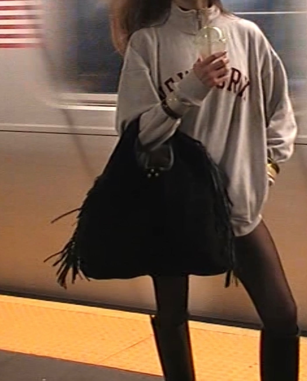 Light Gray Oversized Sweatshirt