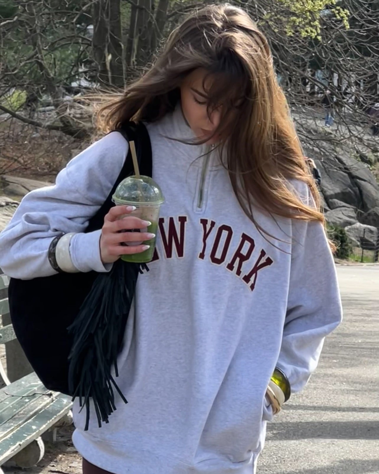 Light Gray Oversized Sweatshirt