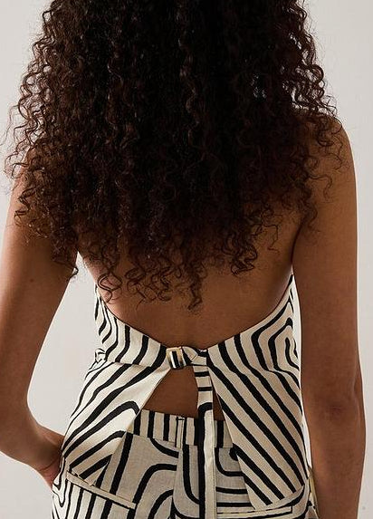 Sexy Linen-Cotton Halter Backless Tank