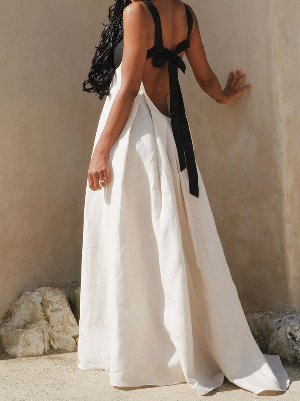 Sexy Wide Strap Maxi Dress