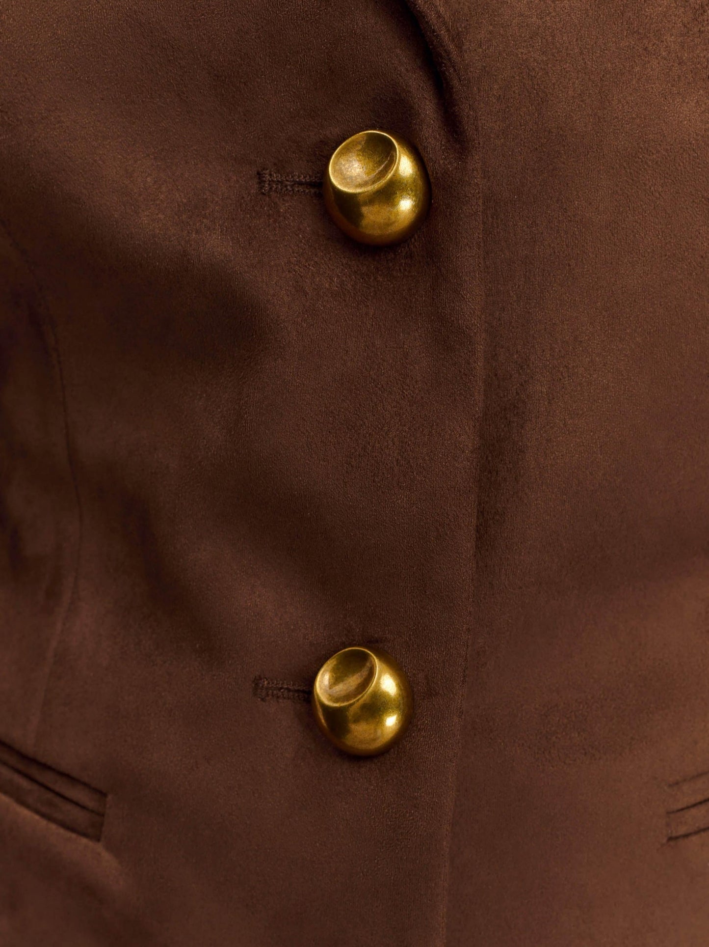Faux Suede Cinched Blazer