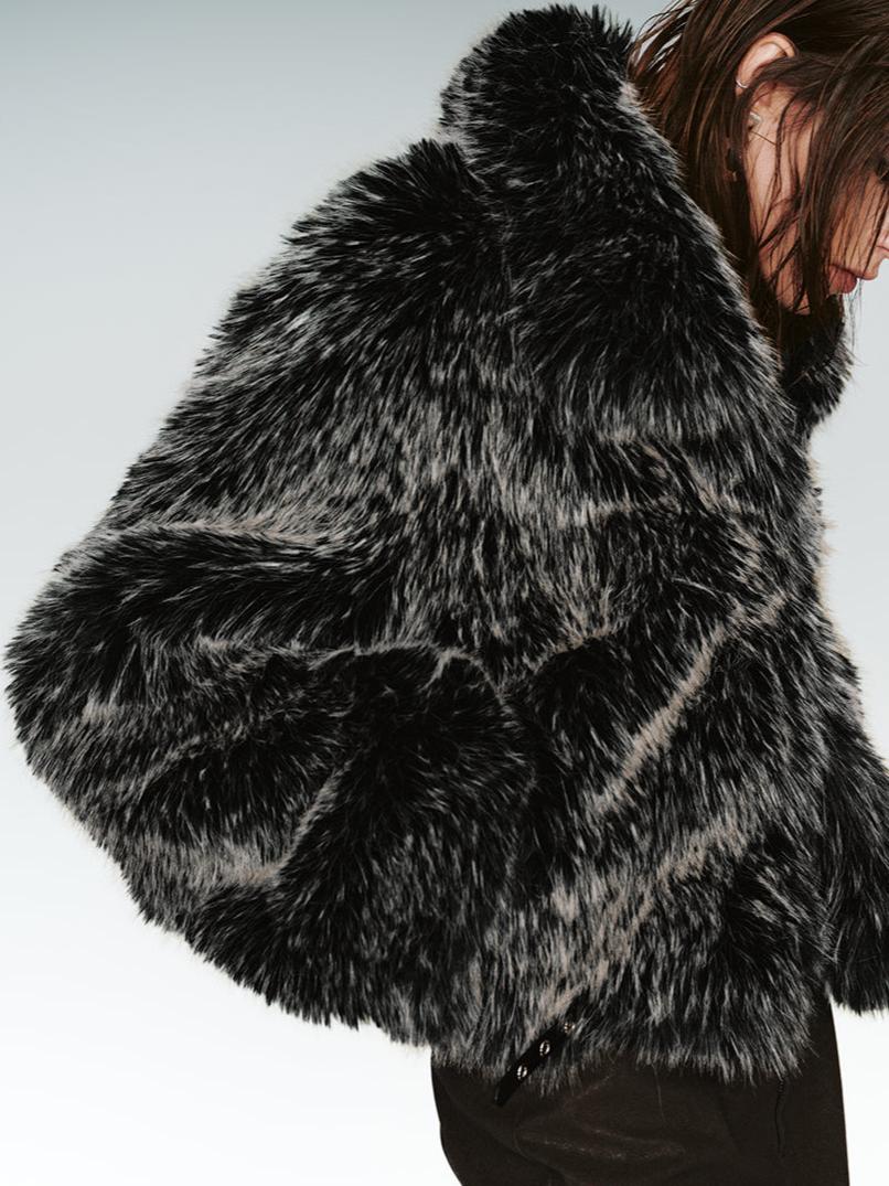 Luxury Faux Fur Cropped Jacket