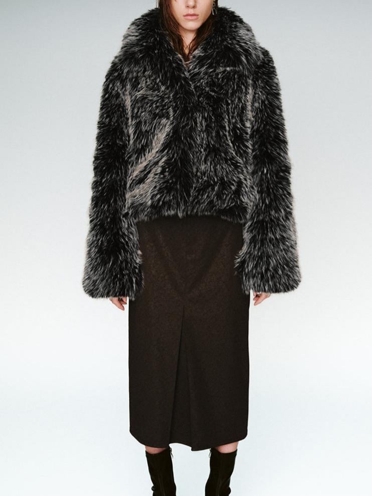 Luxury Faux Fur Cropped Jacket