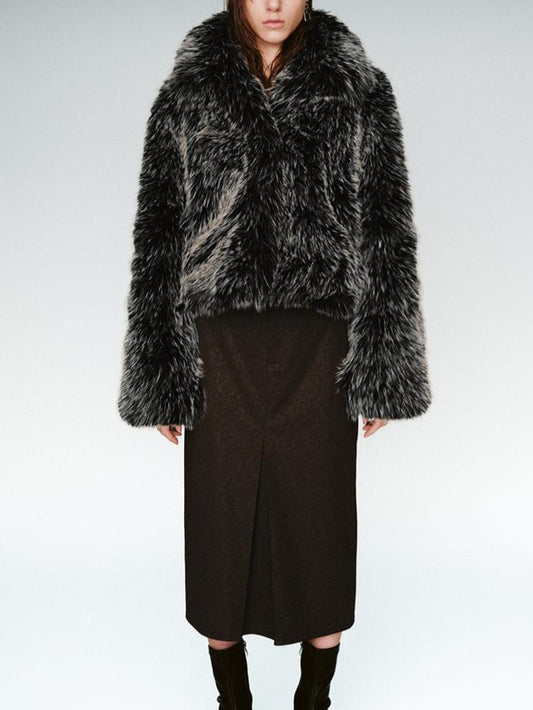 Luxury Faux Fur Cropped Jacket