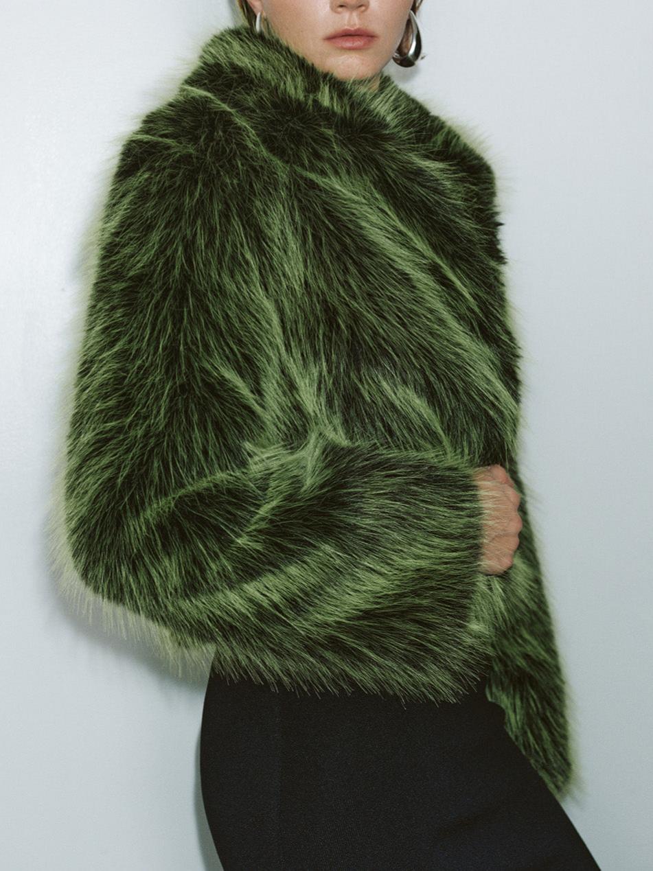 Luxury Faux Fur Cropped Jacket