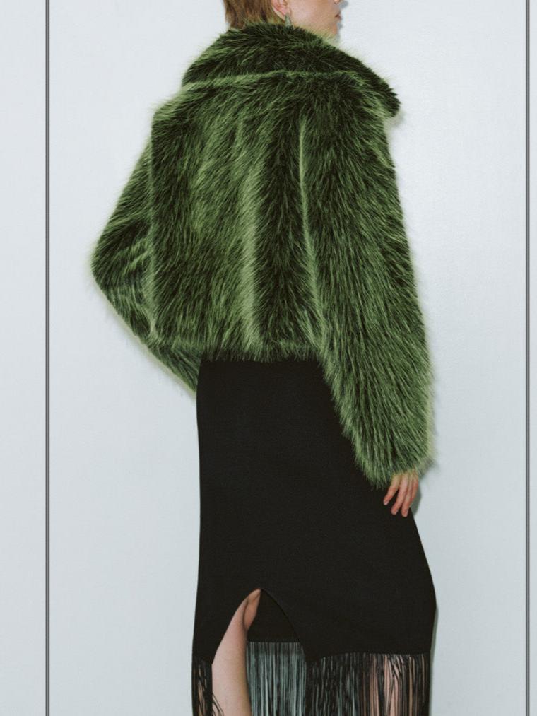Luxury Faux Fur Cropped Jacket