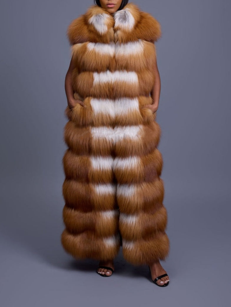 Long Fox Fur Vest