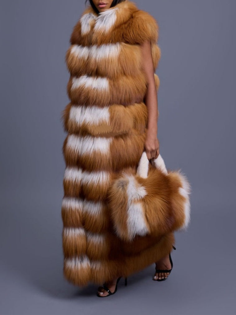 Long Fox Fur Vest
