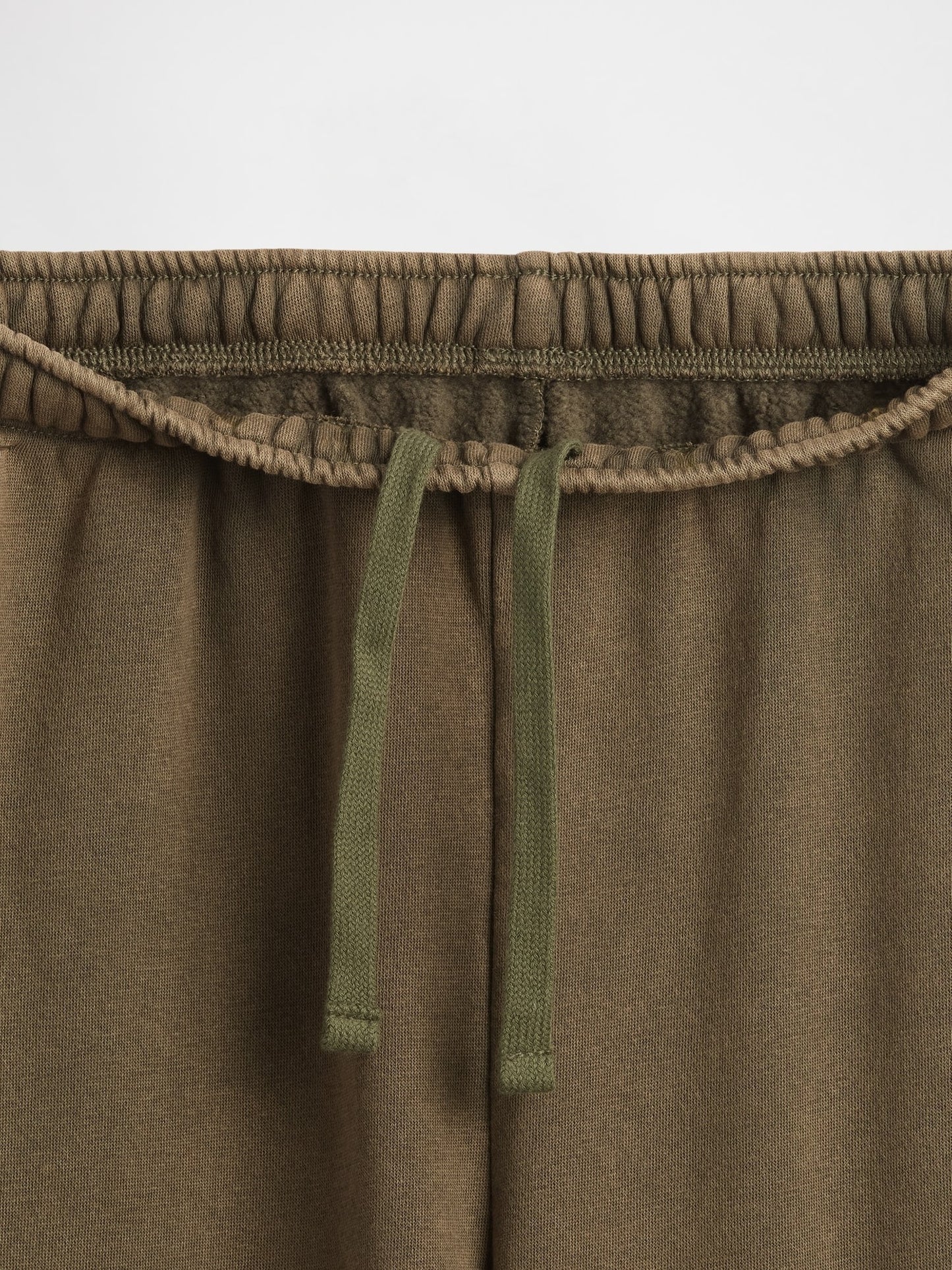 Olive Green Activewear Set: Hoodie with Wide - Leg Sweatpant