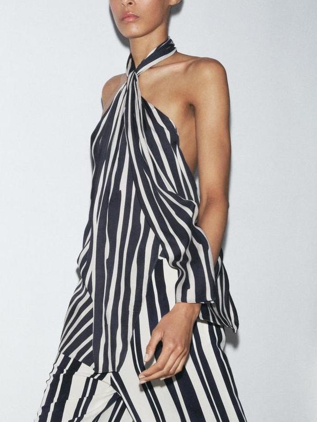 Stylish Halter - Neck Sleeveless Top